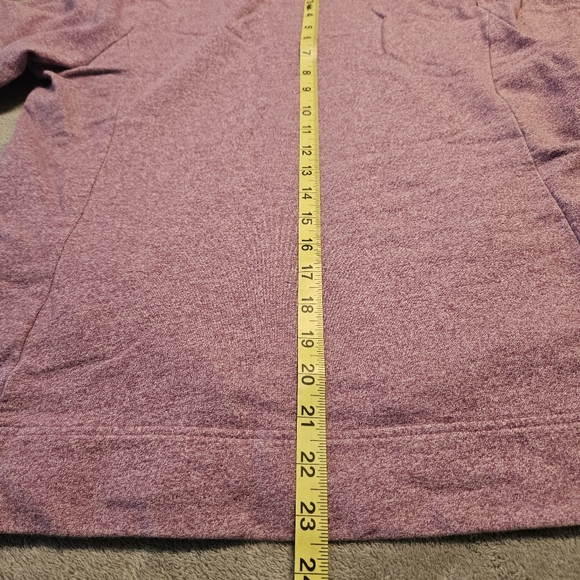 Pure Jill Cotton 3/4 Sleeve V Neck Pullover Hoodie Sweatshirt Size M - Picture 6 of 8